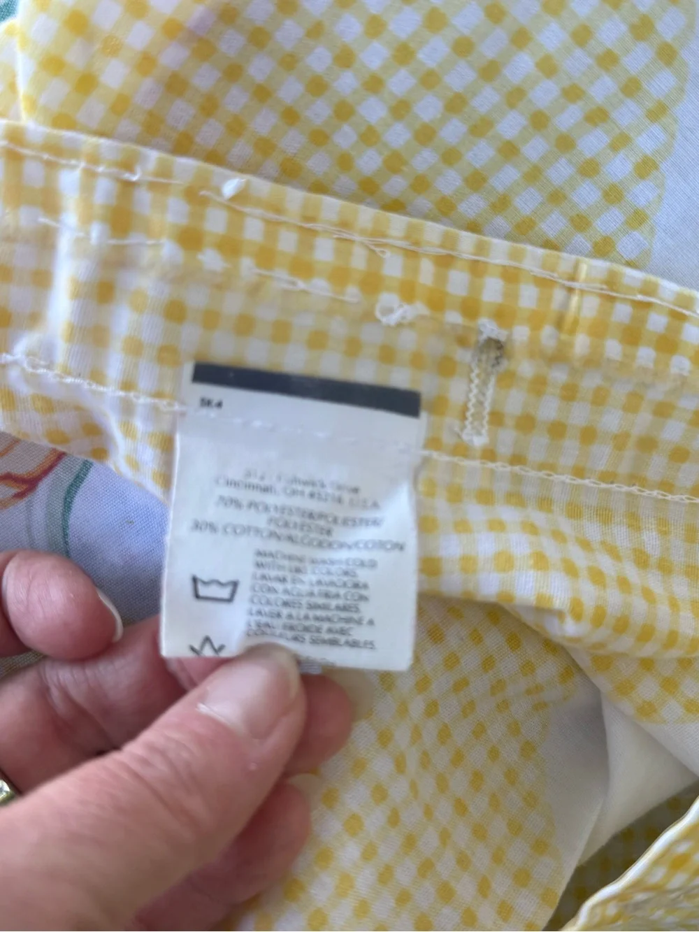 Floral Patchwork Yellow & White Shower Curtain